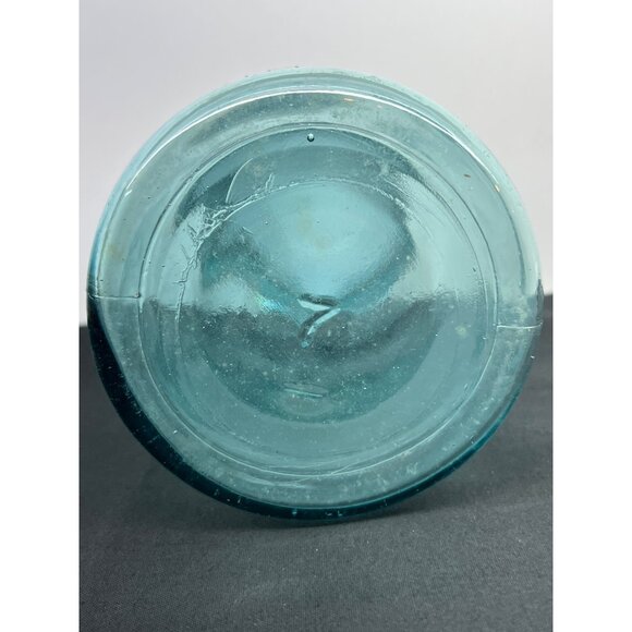 Vintage Ball Perfect Mason Jar Aqua Blue Glass With Zinc Lid - Picture 4 of 7